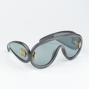 Loewe X PAULA'S IBIZA Men Sunglasses Grey Blue Mirror Shield LW40108I 05X